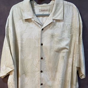 Tommy Bahama big and tall XXL 100% silk button down floral  T